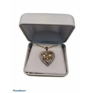 925 Silver With Gold Overlay Mom Pendant Necklace